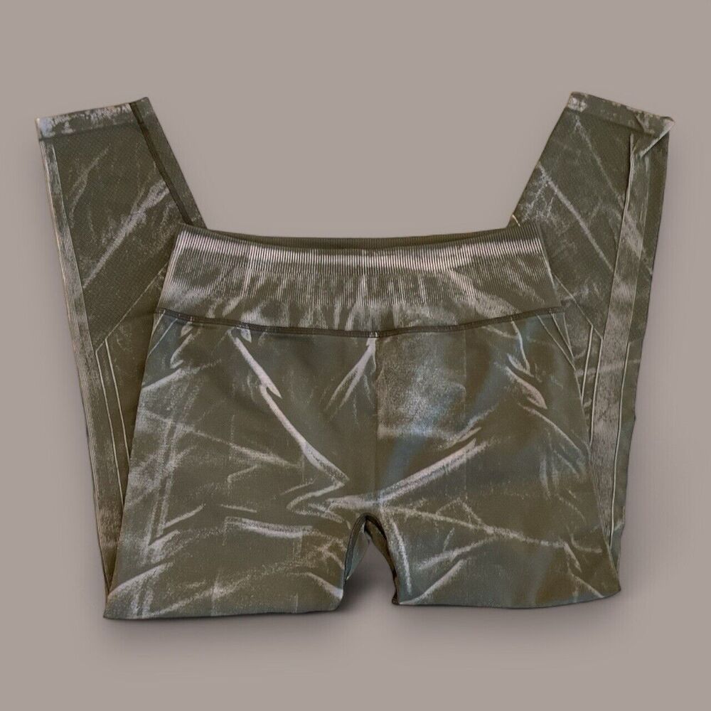 Lululemon Ebb to Street Seamless Tight Leggings Stone Wash Graphite Grey Size 12